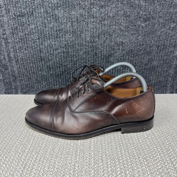 Antonio Maurizi Cap Toe Oxfords Dress Shoes Brown Leather Lace Up Mens 7 US main image 5